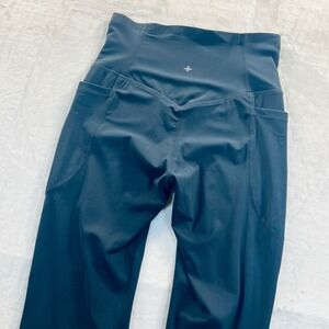 Halara Deep Blue High Waisted Flare Leggings with Pockets Size Small Petite